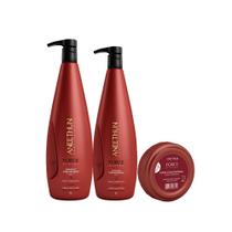 Kit Aneethun Force Shampoo 1L, Máscara 1Kg e Dose Força, Resistência e Redução da Quebra Kit Aneethun Force Shampoo 1L, Máscara 1Kg e Dose Força, Resistência e Redução da Quebra