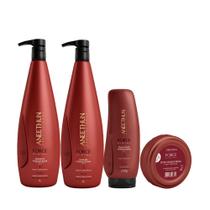 Kit Aneethun Force Shampoo 1L, Máscara 1Kg, Finalizador e Dose Força Máxima e Redução da Quebra