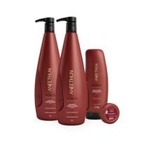 Kit Aneethun Force Shampoo 1L+Máscara 1L+Finalizador 250g+Dose Concentrada 25g