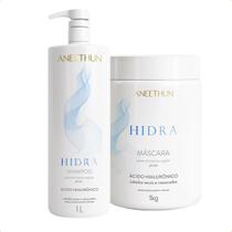 Kit Aneethun Hidra Shampoo 1L e Máscara 1kg Hidratação