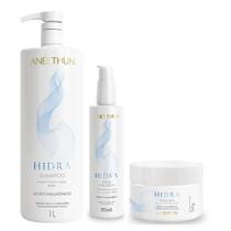 Kit Aneethun Hidra - Shampoo 1L + Finalizador 210ml + Máscara 250g