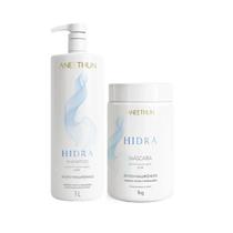 Kit Aneethun Hidra - Shampoo 1L + Máscara 1kg Kit Aneethun Hidra - Shampoo 1L + Máscara 1kg