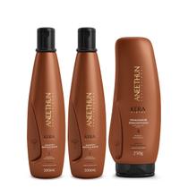 Kit Aneethun Kera System 2 Shampoos Reest.+Finalizador Term.