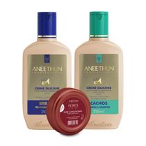 Kit Aneethun Linha A Creme de Silicone e Cachos e Dose Force