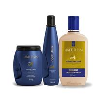 Kit Aneethun Linha A , Hidratação e nutrição imediata. Shampoo 300ml , mascara 500g, Creme 250ml
