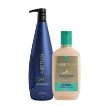 Kit Aneethun Linha A Shampoo 1L + Creme de Silicone Cachos 250ml Kit Aneethun Linha A Shampoo 1L + Creme de Silicone Cachos 250ml
