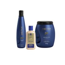 Kit Aneethun Linha A - Shampoo 300mL + Máscara 500g + Creme Brilho 100ml Kit Aneethun Linha A - Shampoo 300mL + Máscara 500g + Creme Brilho 100ml