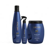 Kit Aneethun Linha A Shampoo 300mL+Máscara 500g+Spray 150ml