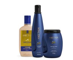 Kit aneethun linha a shampoo + masc + spray - 3 produtos