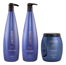 Kit Aneethun Linha A Silicone Shampoo + Masc + Creme 1 Litro