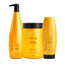 Kit Aneethun Repair System Pós quimica Shampoo 1L + Máscara 1Kg + Finalizador 250g