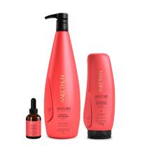 Kit Aneethun Restore System - Shampoo 1L + Finalizador 250g + Booster Capilar 40ml