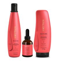 Kit Aneethun Restore System - Shampoo 300ml + Finalizador 250g + Booster Capilar 40ml