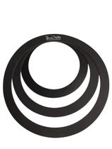 Kit Anel Abafador Muffle Ring Black 08 10 12 Luen Dudu Portes - Preto