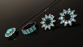 Kit Anel, Brinco e Corrente De Zircônias