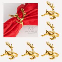 Kit Anel De Guardanapo De Natal 6 Anéis Decoração Natalina Para Mesa Posta