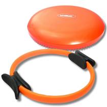 Kit Anel de Pilates + Disco Inflavel Equilibrio Cushion Disc Liveup Liveup Sports