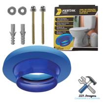 Kit Anel de vedação para Vaso Sanitário+Parafusos 10x75mm Fertak Kit Anel de vedação para Vaso Sanitário+Parafusos 10x75mm Fertak