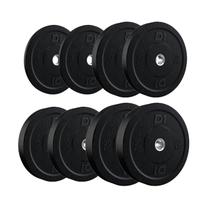 Kit Anilha Bumper Hi Temp All Black 100kg Kit Anilha Bumper Hi Temp All Black 100kg