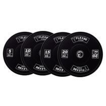 Kit Anilha Bumper Olímpica Cross 100kg 2x52x102x152x20 Flexbe Fitness