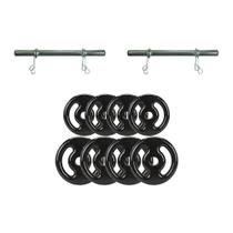 Kit Anilha Emborrachada 20Kg Academia Treino Musculação