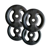 Kit Anilhas De Ferro 30kg - 2 De 5kg + 2 De 10kg