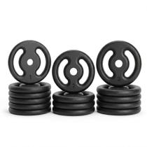 Kit anilhas de ferro fundido 26kg para musculação, academia e fitness, com 6 anilhas de 1kg, 4 anilhas de 2kg e 4 anilhas de 3kg treino de força