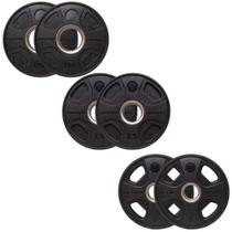 Kit Anilhas Elite Emborrachada 4 Grips Pares 1,25/2,5/5kg Kit Anilhas Elite Emborrachada 4 Grips Pares 1,25/2,5/5kg