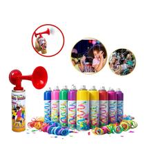 Kit Animação Spray Serpentina + Buzina Gás Barulhenta Kit Animação Spray Serpentina + Buzina Gás Barulhenta