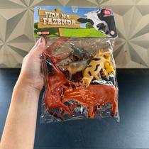 Kit animais da fazenda com 12 peças médio de PVC de brinquedo de plástico animal vaca cavalo boi menino criança cachorro Kit animais da fazenda com 12 peças médio de PVC de brinquedo de plástico animal vaca cavalo boi menino criança cachorro