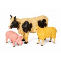 Kit Animais da Fazenda DB Play - Vaca Ovelha e Porco Colecionáveis - Animal Collection