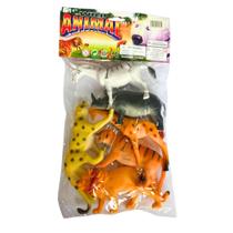Kit Animais da Savana com 06 Peças Diversos Tamanhos Selva Kit Animais da Savana com 06 Peças Diversos Tamanhos Selva