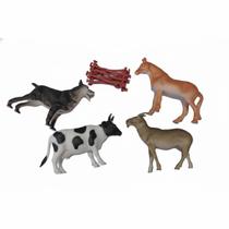 Kit Animais de Fazenda Infantil 7 Peças Realistas Kit Animais de Fazenda Infantil 7 Peças Realistas