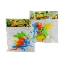 KIT Animais de Plástico 06 Peças Répteis - Tudo em Caixa