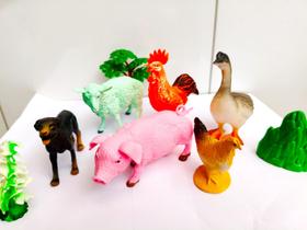 Kit Animais em Miniatura Educativos Safari, Fazenda ou Marinho Brinquedo Infantil, Lúdico e Educativo Também Decorativo para Maquetes e Arranjos