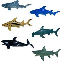 Kit Animais Marinhos Coleção Oceano Fundo Mar 6 Animais Tubarões Vida Marinha Kit Animais Marinhos Coleção Oceano Fundo Mar 6 Animais Tubarões Vida Marinha