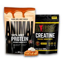 Kit Animal 100% Whey Protein 900g + Creatina Monohidratada 500g - Universal Nutrition