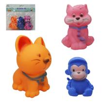 Kit animal bichinhos de vinil com som sortidos 3 pecas na solapa