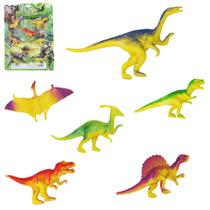 Kit animal dinossauro de pvc jurassicos dino aventura com 8 pecas