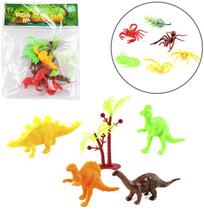 Kit animal dinossauro / inseto de pvc vida na selva sortidos na solapa