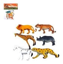 Kit animal selvagem de pvc reino animal grande com 6 pecas sortidas - ARK BRASIL - ARK TOYS