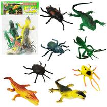 Kit animal selvagem insetos de plastico insects 8 pecas