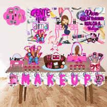 Kit aniversário decoração Make up maquiagem + item presente Kit aniversário decoração Make up maquiagem + item presente