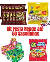 Kit Aniversário Infantil 50 Sacolinha Surpresa Doces Guloseimas Festa Kit Aniversário Infantil 50 Sacolinha Surpresa Doces Guloseimas Festa