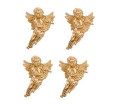 kit anjo dourado com 3 un - 6cm cada magizi