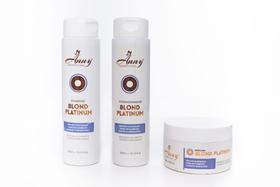 Kit Anny Cósmeticos Shampoo+ Condicionador + Máscara Blond Platinum