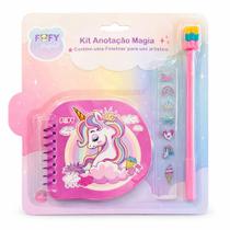 Kit Anotação Magia FOFY com Caderneta, Caneta e Adesivo