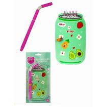 Kit Anotação Suquinho Verde 2 Peças - Fofy Kit Anotação Suquinho Verde 2 Peças - Fofy