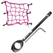 Kit Antena 6 Estágios Inox Guidão 1"Pol a 7/8" Preta / Rede Elástica 35x35 (Caixa Master) Kit Antena 6 Estágios Inox Guidão 1"Pol a 7/8" Preta / Rede Elástica 35x35 (Caixa Master)
