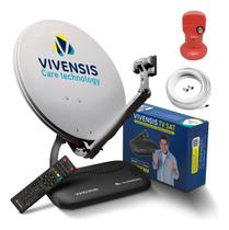 Kit Antena 75 Parabólica Vivensis Canais